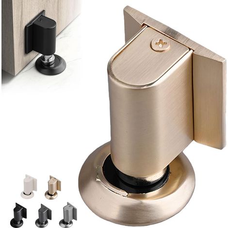 Tope magnético para puertas con tornillos y adhesivo para una alta adherencia, tope magnético de alta resistencia, tope en forma de cuña. (1/5)