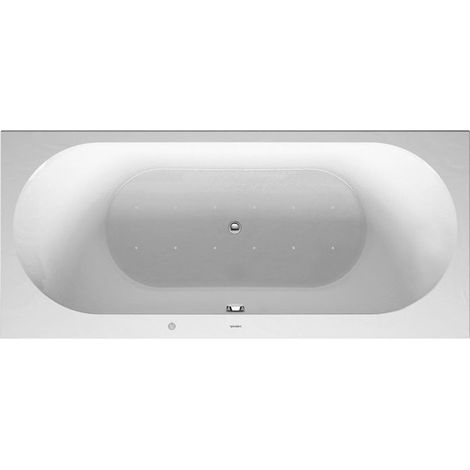 Duravit Whirlpool Darling New 1800x800mm, versione da incasso o per rivestimento vasca da bagno, 2 pendenze posteriori, telaio e set di scarico e troppopieno, Airsystem - 760244000AS0000