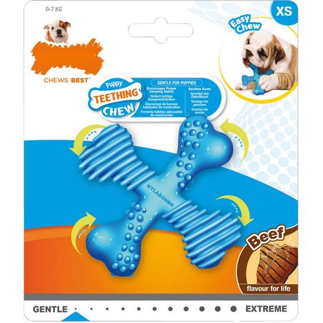 Mordedor de perro Nylabone Cruz Carne 0018214837824 S6100995 Nylabone