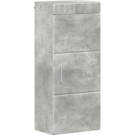 Armario de pared para baño con estante TULUM Gris Concreto vidaXL (1/5)