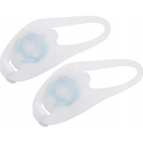 Luces LED delanteras y traseras de silicona para bicicleta, completas con pilas. (1/2)