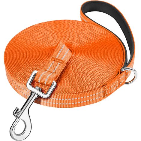 Longe pour Chien 3M, Laisse de Dressage, Rembourrée, Durable et Léger, Longe pour Petit, Moyen et Grand Chien, avec Boucle en D (1/5)