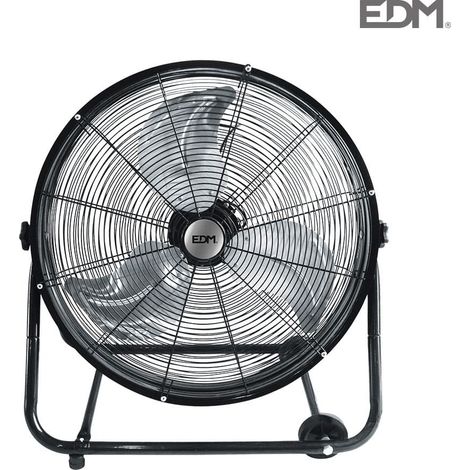 EDM – Ventilateur sur pied industriel 180W – Débit d'air 7500m³/h – Pales Ø60x70cm – 3 vitesses – Mobilité avec roues intégrées (1/4)
