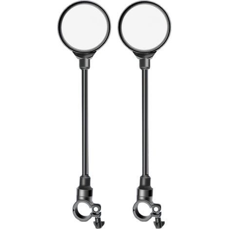 2 Pièces Retroviseur Velo,Retroviseur Trotinette Electrique,360° Réglable,Rétroviseur Vélo Guidon pour Guidon 22-32mm (1/4)