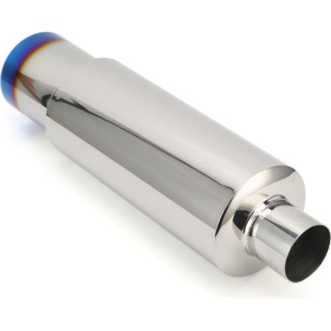 Silencieux d'échappement insonorisé en acier inoxydable, entrée de 6,35 cm (2,5 po), sortie de 10,16 cm (4 po), embout de tuyau d'échappement arrière (1/5)