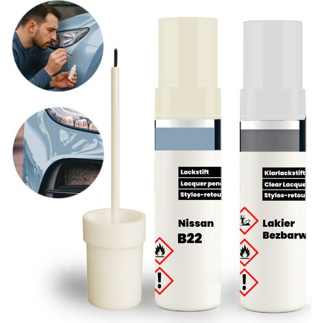 Kit de retoque Nissan B22 2 en 1: Capa base + capa transparente con pincel (1/5)
