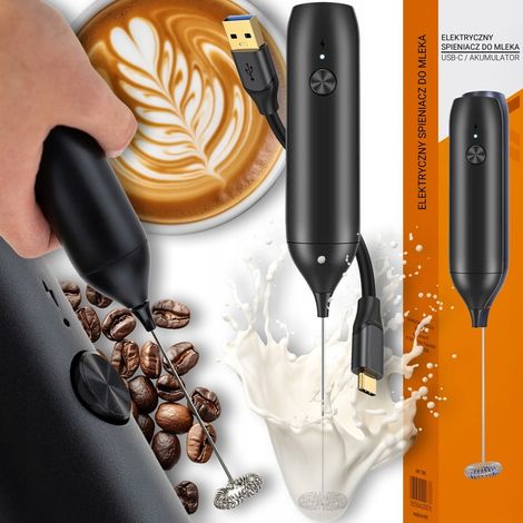Batteriebetriebener Milchaufschäumer, Kaffeerührer, Mini-Mixer / Hohe Leistung / USB