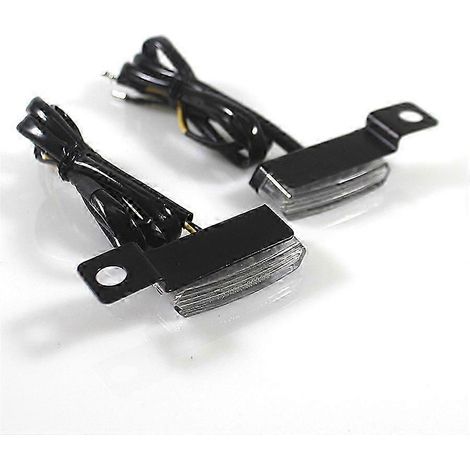 Lot de 2 mini lampes LED universelles pour leviers de frein et d'embrayage de moto, clignotants pour Harley Davidson Cafe Racer et Choppers (1/5)