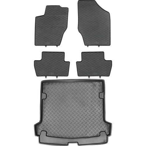 Juego de alfombrillas de goma para Peugeot 307 Estate (2001-2007) + alfombrilla para el maletero. (1/5)