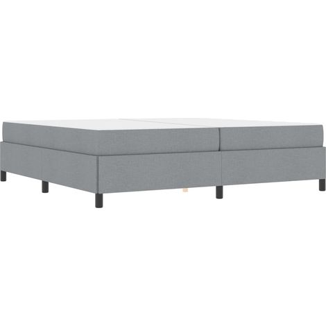 Maison Exclusive - Cama tipo Box Spring con colchón Gris Claro 20