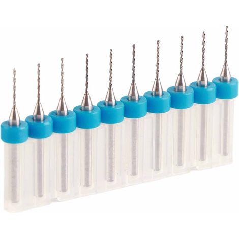 Ensemble de 10 mini forets de 0,8 mm pour le travail du bois, le perçage, la réparation de montres et de téléphones portables. (1/5)