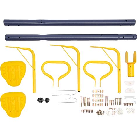 Toboggan, Acier Durable, Rotation à 360 Degrés, Jaune (1/2)