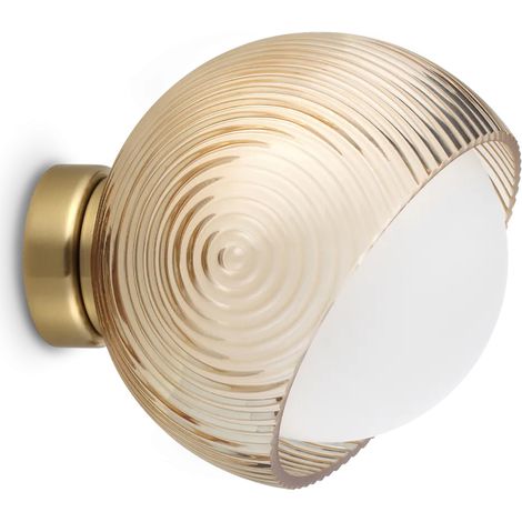Ideal Lux Applique moderna Bloom 1 luce E27 ottone vetro alluminio (1/2)