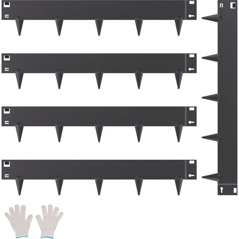 Bordure de jardin métal résistant à la rouille, 5 pièces, 39 x 4 pouces, bordure flexible pour fleurs et allées (1/5)