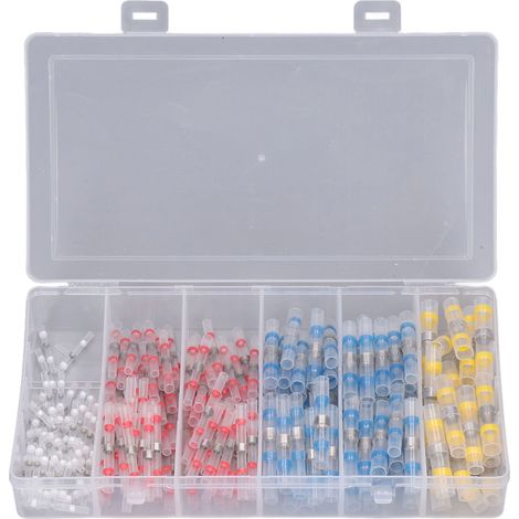 200Pcs Raccord Fil Rétractable Thermique Manchon à Souder Étanche Isolé Lot Kit (1/5)