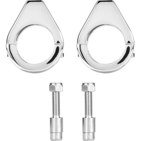 Soporte genérico para intermitentes, práctico soporte de aleación de aluminio para intermitentes, 1 par, accesorio para motocicleta (plata electrolítica) (1/5)