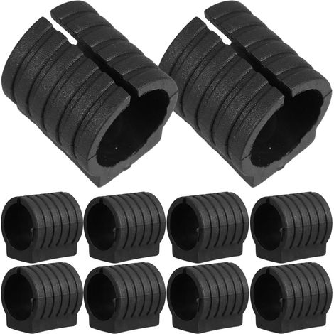 Lot de 10 protège-pieds chaise avec collier serrage pour tube rond, (1/5)