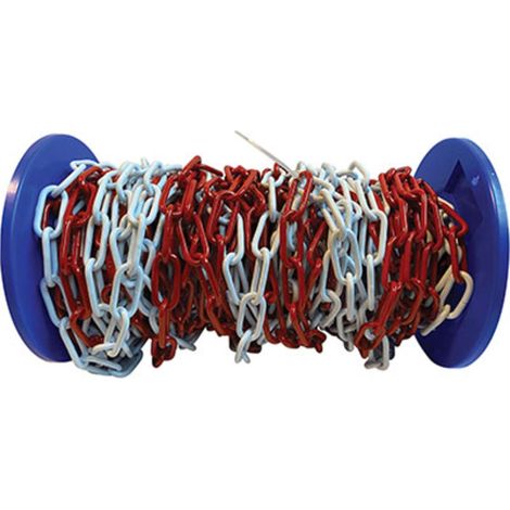 CATENA SEGNALETICA AREF - ACCIAIO VERNICIATO BIANCO/ROSSO D.MM 5 MT 30 - 1 pezzo
