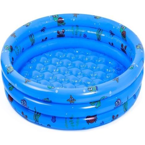 Piscine Enfant Gonflable Ronde 51 Pouces, Pataugeoire Bébé Jouets Aquatiques Extérieur Été Pour Garçon, Bleu (130 x 35cm) (1/5)