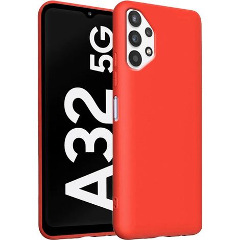 Étui pour Samsung Galaxy A32 5G, Silicone Lite, rouge (1/5)