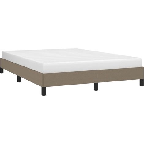 vidaXL Cadre de lit sans matelas taupe 140x200 cm tissu (1/5)