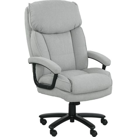 Ergonomischer hoher Bürostuhl bis 200 kg aus hellgrauem Polyester MODENUIT (1/4)