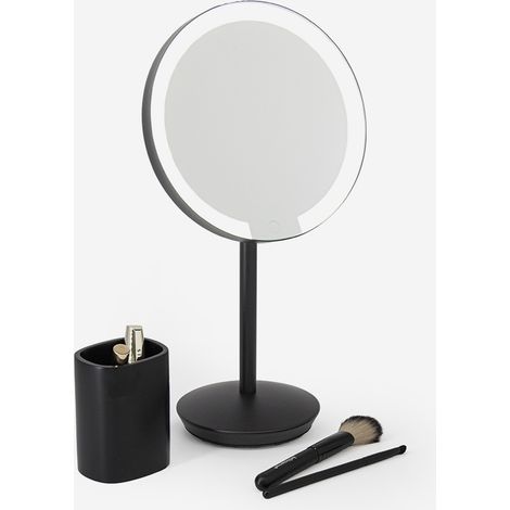 BATHBAZAAR - Miroir grossissant x7 noir mat à LED - DAY (1/5)
