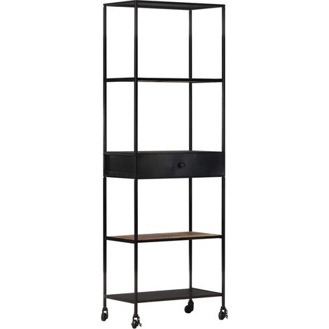 Libreria 60x35x180 cm in Legno di Mango Grezzo e Ferro vidaXL