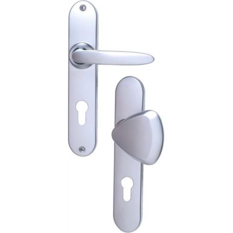 Ensemble porte palière Jazz BEZAULT - Entraxe 195mm - Chromé velours I - 0511960 (1/4)