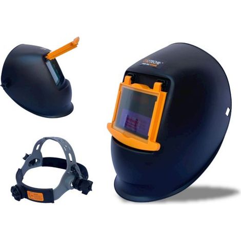 MASCHERA CASCO PER SALDATURE SALDATURA SALDARE FABBRO OSCURANTE LCD REGOLABILE (1/5)