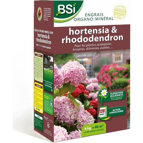 Engrais Hortensias Et Rhododendrons - Bio - Pour Tous les Variétés - Floraison Éclatante - Action Longue Durée - 4kg - Jusqu'à 40 m² (1/5)