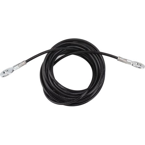 Câble de Poulie Fitness Ajustable en Acier Résistant, Équipement de Musculation à Domicile, Accessoire d'Entraînement 5m/16.4ft Noir