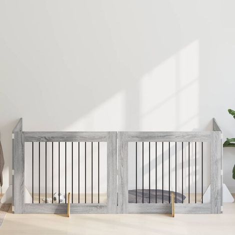 Porte pour chien avec support, ensemble de 4 pièces, gris Sonoma