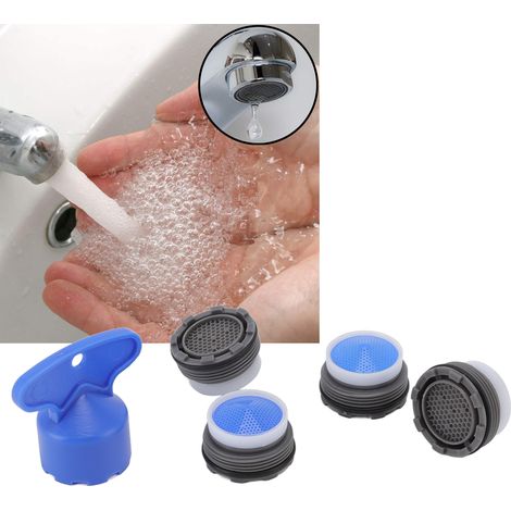 5 pièces Aérateur de Robinet M21.5mm avec Clé pour Cuisine Salle de Bain (1/5)