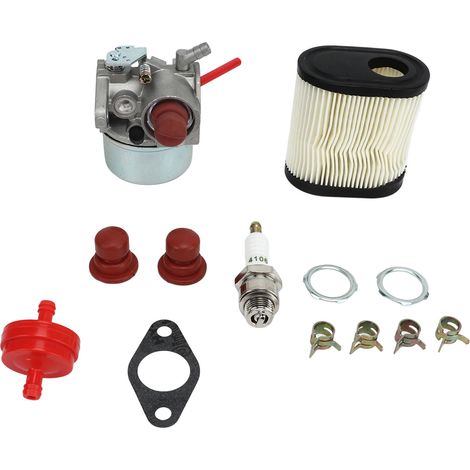 Kit carburatore 640350 con candela, filtro aria e filtro carburante di ricambio per motori Tecumseh LEV100 LEV105 LEV120 (1/5)