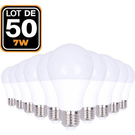 5 LED-Glühbirnen E27 7W 3000K Warmweiß Hohe Helligkeit (1/2)
