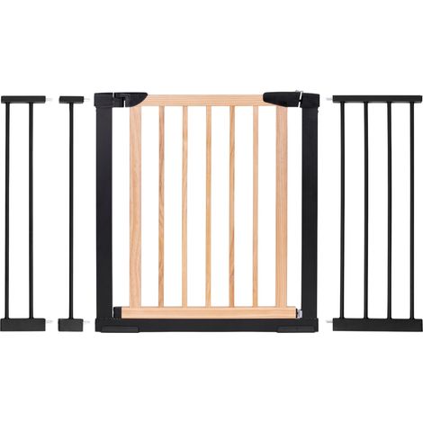 Barrera de seguridad de metal y madera EcoToys para escaleras y puertas de 74 a 100 cm (5905817006526) (1/5)