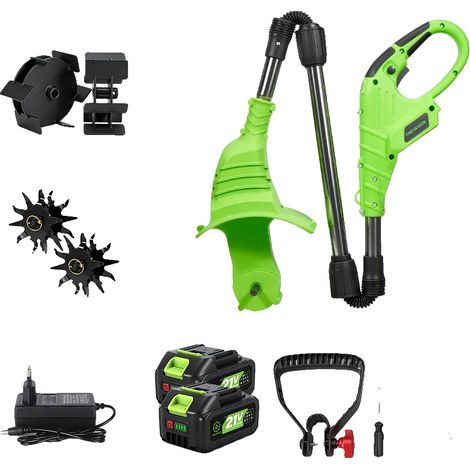 Motoculteur sans fil, fonctionnalité 2-en-1, moteur puissant, 2 Ensemble de Batteries (1/2)