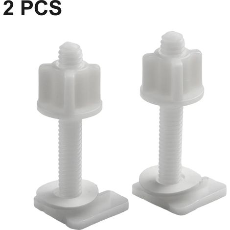 Kit de réparation de charnières de siège de toilette en plastique : boulons, vis, rondelles et accessoires courants pour les pièces de rechange domestiques. (1/5)