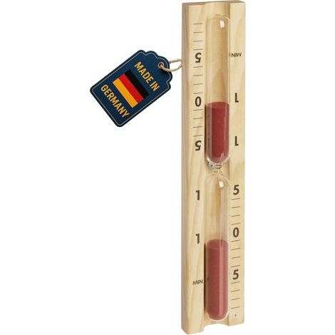 Sanduhr, Massives Kiefernholz, 15-Minuten-Timer, Hitzebeständig, Für Sauna (1/3)