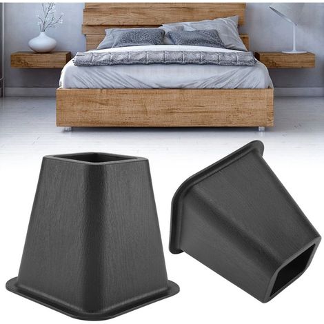 Coussin rehausseur pour repose-pieds de canapé, 4 pièces dans un paquet, exclusivité entrepôt à l'étranger - lit, table et rehausseur de canapé peu encombrants (noir) (1/5)