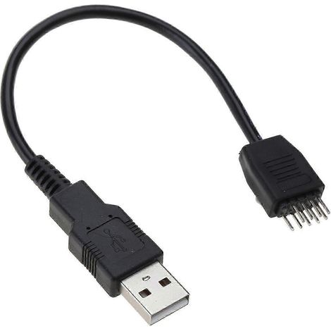 Câble adaptateur USB-A pour carte mère, convertisseur de câble adaptateur 9 broches mâle vers USB-A mâle pour carte mère (1/4)