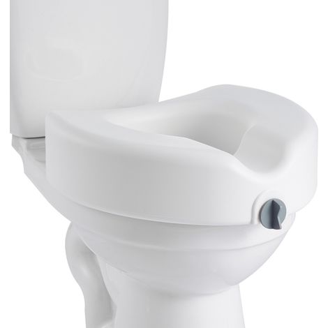 Rehausseur de Toilette Charge 158,76 kg, Réhausse WC Hauteur de Levage de 12,7 cm, Siège de Toilette Surélevé avec Ouverture Élargie, pour Personnes Âgées, Handicapés, Patients, Enceintes (1/5)
