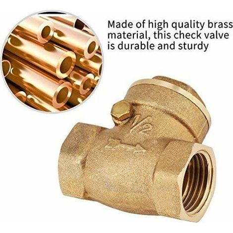 Válvula antirretorno de latón con rosca hembra, conector de compresor, herramienta de bomba para evitar el reflujo de agua (1/4)