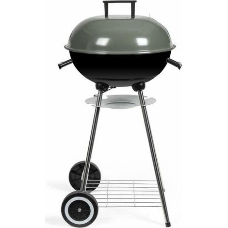 Holzkohlegrill - LIVOO - DOC172K - ø41 cm - Grillrost aus verchromtem Stahl - Höhe 69,5 cm - Griffe - 2 Zahnräder