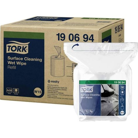 Tork Feuchte Oberflächenreinigungstücher weiß 4 Pakete
