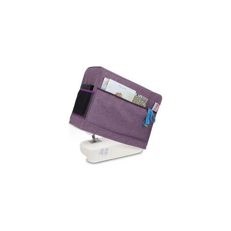 Mallette de transport pour machine à coudre pour la plupart des machines à coudre standard, sac fourre-tout de voyage universel avec 2 pochettes transparentes amovibles à fermeture éclair pour fournit (1/5)