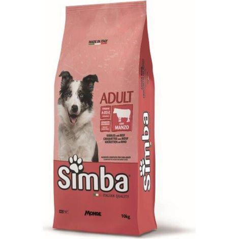 CROCCHETTA CANE MONGE SIMBA 10 KG ADULT MANZO