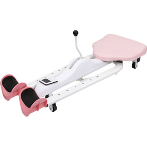 Tendeur de jambes réglable, machine d'écartement lourde avec roulettes pour adultes et enfants, rose (sans dossier) (1/5)