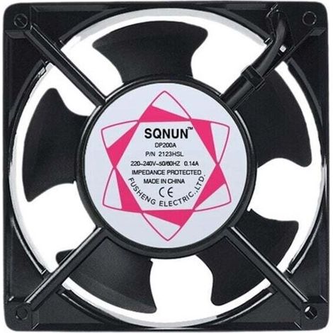 Ventilateur Axial Universel Pour Boîte Cheminée Haute Température Pales Métal Silencieux 120x120x38mm (1/4)